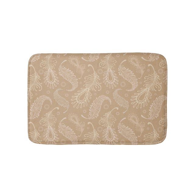 Retro-feater-pale-pattern Bath Mat (Front)