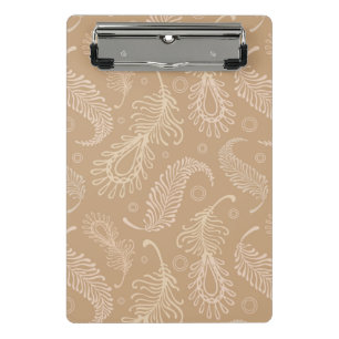 Retro-feater-pale-pattern Mini Clipboard
