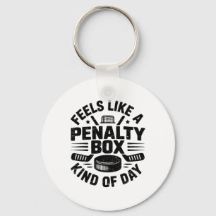 Retro Feels Like A Penalty Box Kind Of Day Hockey Keychain
