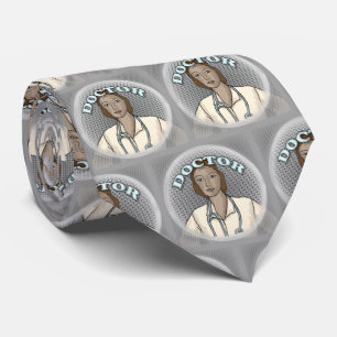 Retro Female Black Doctor Tie