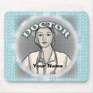 Retro Female Doctor   Mouse Pad