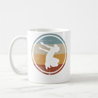 Retro Female Parkour Runner Design Freerunning Par Coffee Mug
