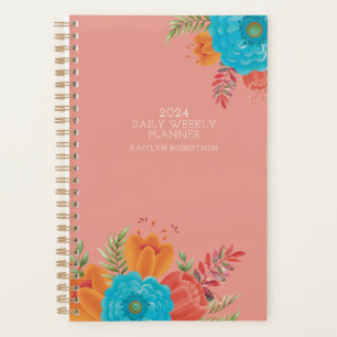 Retro Feminine Calendar Planner Undated Any Year