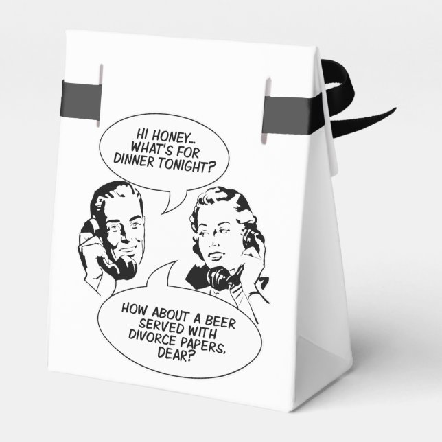 Retro Feminist Humour favour box (Back Side)