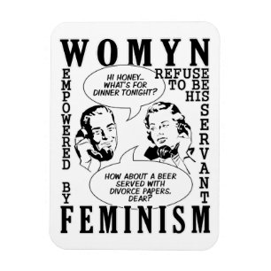 Retro Feminist Humour magnets