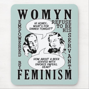 Retro Feminist Humour mousepad