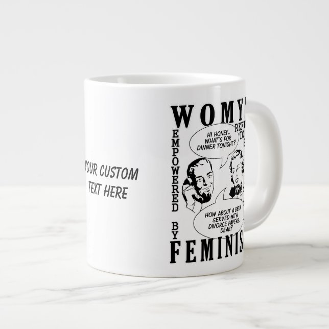 Retro Feminist Humour mugs (Front Right)