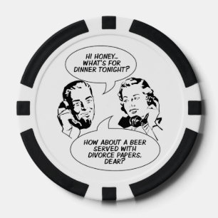 Retro Feminist Humour poker chips