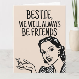 RETRO FEMME BESTIE CARTES D'ANNIVERSAIRE