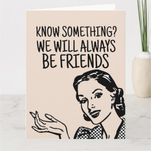 RETRO FEMME FAMILLE FEMME BESTIE CARTES D'ANNIVERS