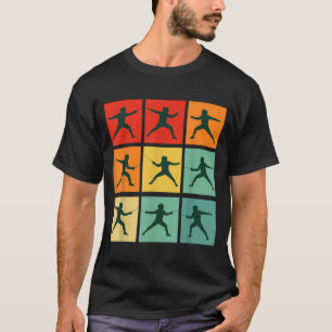 Retro Fencing For Christmas Srty Fencer Athlete T-Shirt