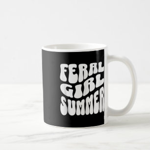 Retro Feral Girl Summer Groovy Mom Aunt Women Teen Coffee Mug