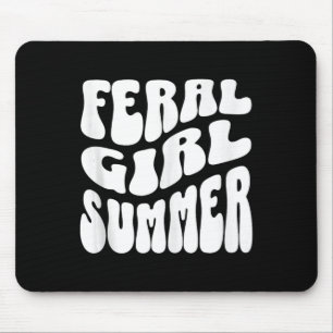 Retro Feral Girl Summer Groovy Mom Aunt Women Teen Mouse Pad