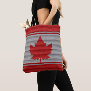 Rétro feuille d'érable de sac fourre-tout