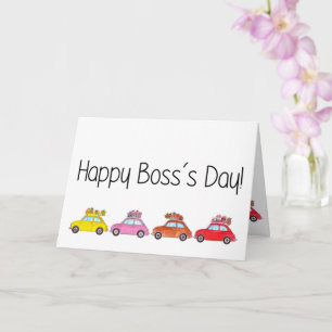 Retro Fiat 500´s Boss's Day Card