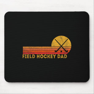Retro Field Hockey Dad Ll Dad Field Hockey Game Mouse Pad