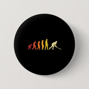 Retro Field Hockey Evolution Hockey Lover Hockey P 2 Inch Round Button