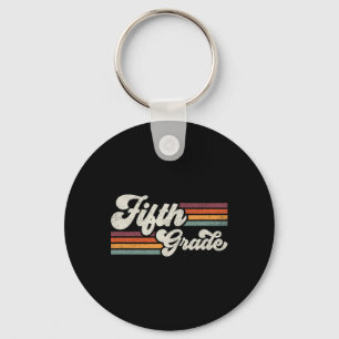 Retro Fifth Grade Teacher Ck To School Keychain