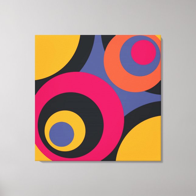 Retro Fifties Abstract Art Wrapped Canvas (Front)