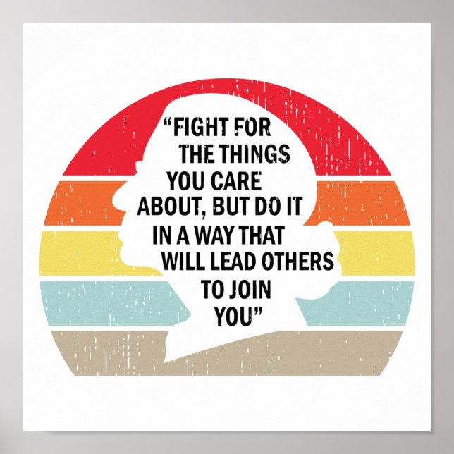 Retro Fight For The Things You Care About Poster (Front)