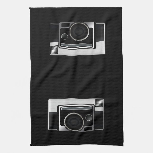 Retro Film Camera Kitchen Towel (Vertical)
