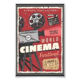 Retro Film Fest Photo Print