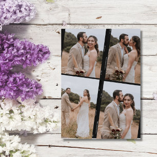 Retro Film Photo Mariage Collage Merci Cartes