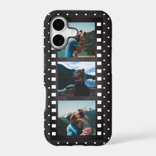 Retro Filmstrip Black Polka Dot Photo Collage
