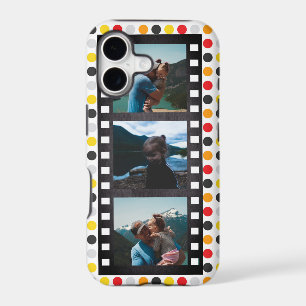 Retro Filmstrip Colourful Polka Dot Photo Collage