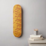 Retro Fire Flames Burnt Orange 60s 70s Skateboard<br><div class="desc">This cool skateboard would make a wonderful gift for someone,  who loves retro vibe!</div>