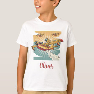 Retro Firefighting Water Bomber AirPlane T-Shirt