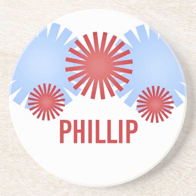 Retro Fireworks Coaster (Front)