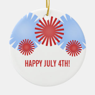 Retro Fireworks Customizable Ornament