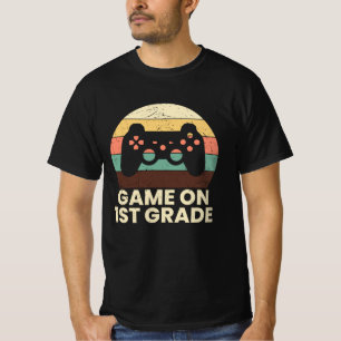 Retro First Grade Gamer Back to School Kids Gift T-Shirt