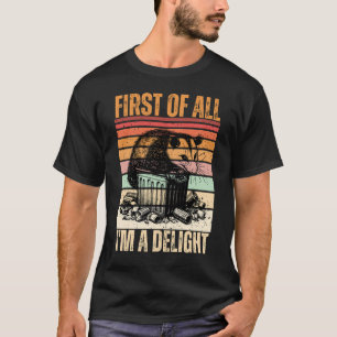 Retro 'First of All, I'm a Delight' Angry Opossum  T-Shirt