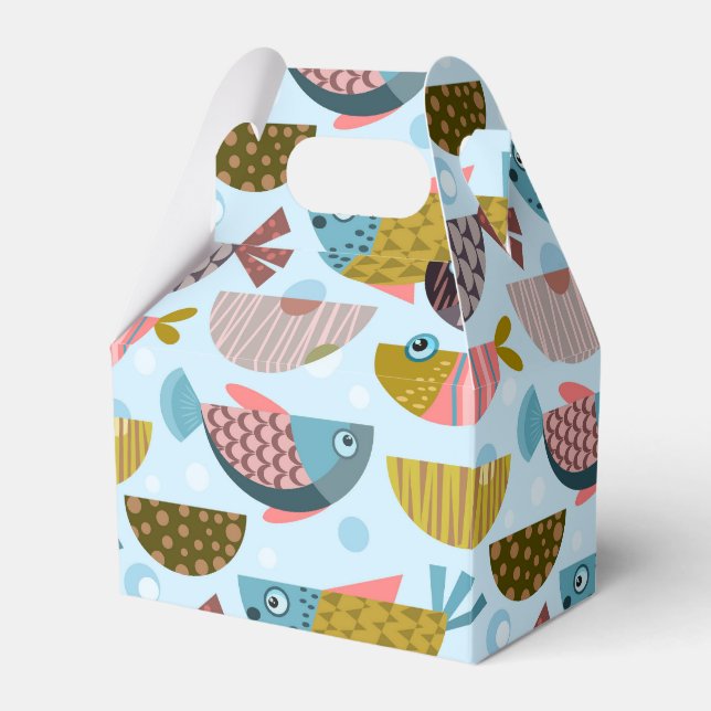 Retro Fish Favor Box (Front Side)