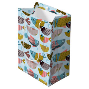Retro Fish Medium Gift Bag