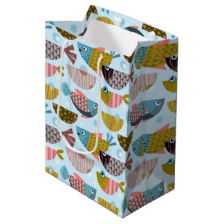 Retro Fish Medium Gift Bag