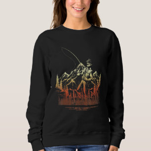 Retro Fishermen Fathers Day Fish Hobby Lake Fishin Sweatshirt