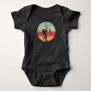 Retro Fisherwoman Female Athlete Fishing Girls Spo Baby Bodysuit