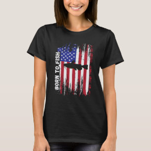 Retro Fishing Born To Fish Men Women Catfish Fishi T-Shirt