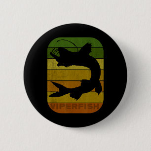 Retro Fishing Deep Sea Fish Anglerfish Ichthyology 2 Inch Round Button