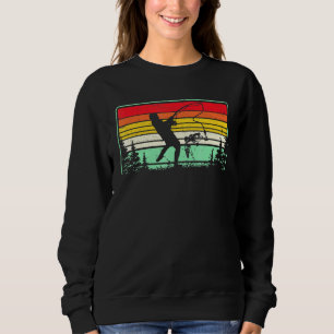Retro Fishing Vintage Bass Fish Unique Fisherman Sweatshirt
