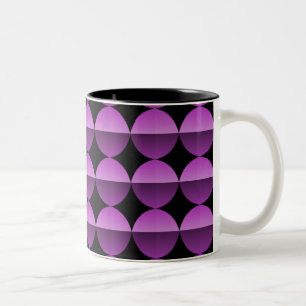 Retro Flair Mug, Vibrant Plum Perfection Two-Tone Coffee Mug