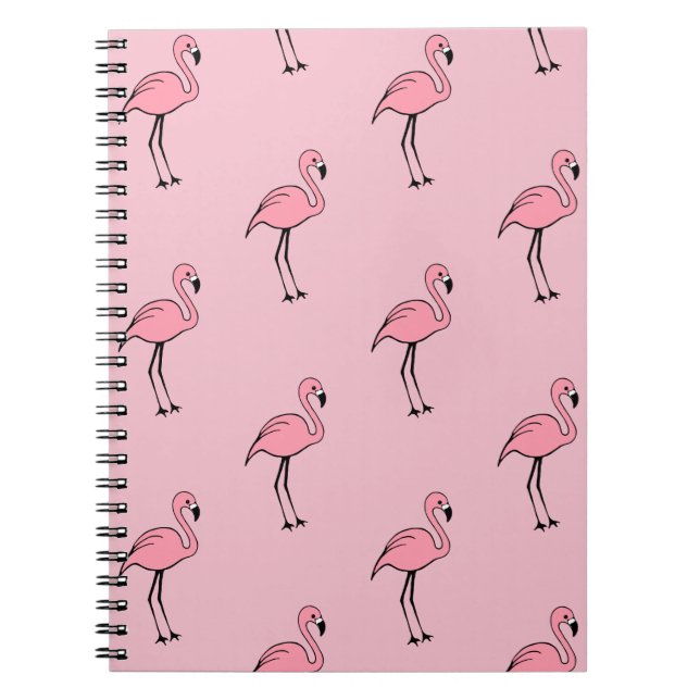 Retro Flamant rose rose bureau Carnet scolaire Cad (Devant)
