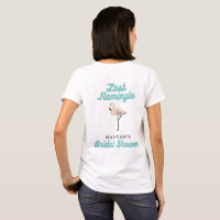Retro Flamingo Bride's Flock Bridal Shower blue