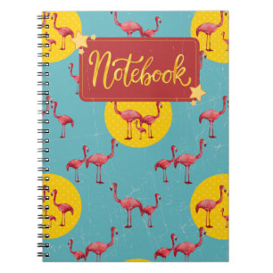 Retro Flamingo Family Notebook Fun and Vibrant