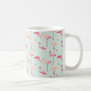 Retro Flamingo Pattern Coffee Mug