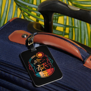 Retro Flint Hills Bike Trail. Luggage Tag