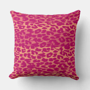 Retro Flirt Leopard Print Skin Throw Pillow
